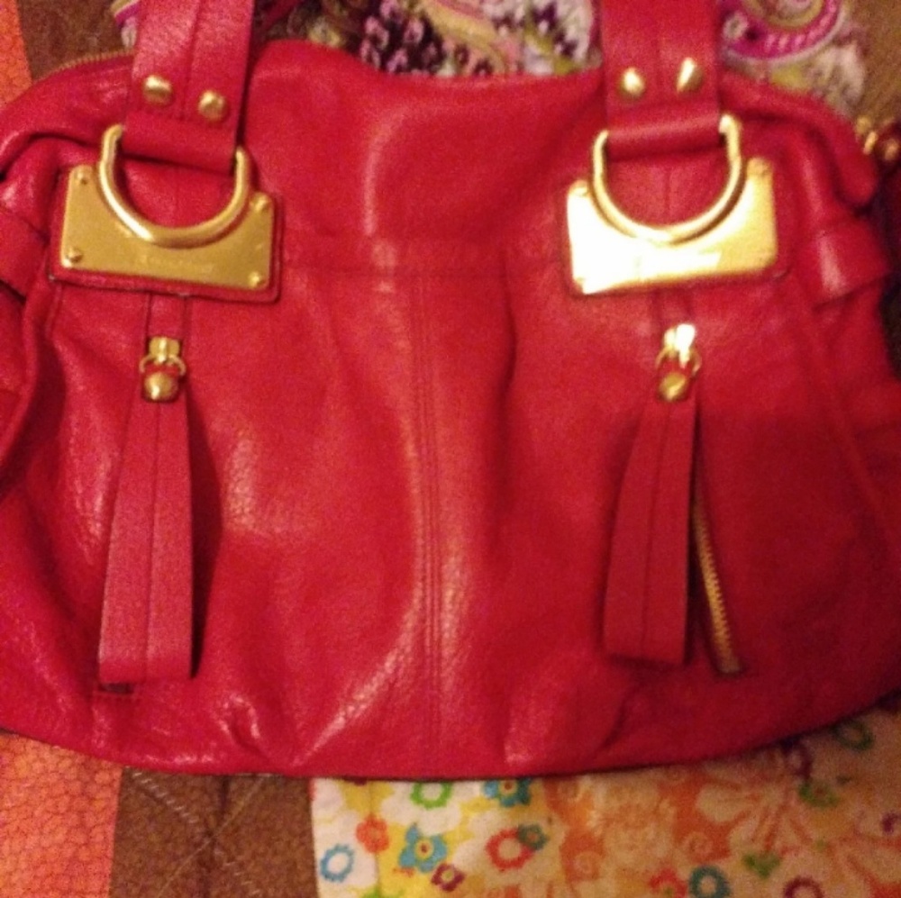 B Makowsky Purse Large Red